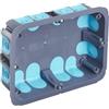 DEBFLEX Scatola di derivazione elettrica impermeabile esterna, scatola di derivazione Encastree Stop Air 170x110x40, grigio/blu/bianco, PP, IP54