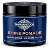 THEMANCODE Shine Pomade, Brillantina e Tenuta Media, 113 g | Cera Capelli Uomo per Slick Back e Acconciature Classiche, Formula a Base d'Acqua Facile da Risciacquare, Regalo Uomo