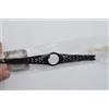 Omega Dynamic Uomo Bracciale IN Pelle 16MM Chiusur a Fibbia Vintage Nuovo Nero