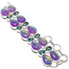 "Fatto a mano" Bracciale in argento sterling 925 con pietra preziosa opale di fuoco tripla, ...