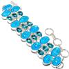"Fatto a mano" Bracciale in argento sterling 925 con pietra preziosa opale di fuoco tripla, ...