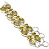 "Fatto a mano" Bracciale in argento sterling 925 con pietre preziose citrine e quarzo rutila...