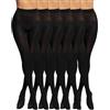 POMPEA 6 Paia Collant Donna 50 Denari, Calze Nere Velate Opache