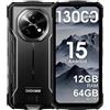 DOOGEENEXT Fire 5 13000mAh 4G Rugged Smartphone 12GB+64GB (Nero)