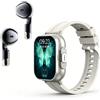 Yunir Smart Watch con Auricolari, Smartwatch HD da 2,01 Tracker di Salute e Fitness per Uomini e Donne (rispondi/effettua chiamate) Orologio Fitness per IOS per Android (SILVER)