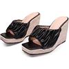 HIKKWXVN Sandali con Zeppa con Plateau e Punta Aperta da Donna, Espadrillas Slip on Sandali con Zeppa Ciabatte Sandali con Zeppa Eleganti Estivi Scarpe