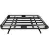 Babeenoo Barre portapacchi in alluminio, colore nero, portatutto universale, portatutto per auto, rettangolare, larghezza regolabile, capacità di carico 150 kg, 140 x 100 cm