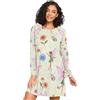 RPLIFE Fairies Wings Camicia da notte da donna, a maniche lunghe, camicia da notte da donna, pigiama largo per l'autunno, Ali delle fate, L