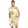RPLIFE Pigiama corto da uomo, con scollo a V, 2 pezzi, taglie S-XXL