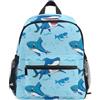 RPLIFE Zaino per bambini e bambine, con squali giocosi blu, zaino da viaggio per bambini, 3-8 anni