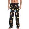 RPLIFE Pantaloni del pigiama da uomo, con simpatiche scimmie in stile cartone animato, con tasche, pantaloni leggeri da uomo S-XXL