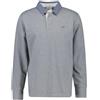 GANT Uomo Polo A Maniche Lunghe in Chambray Pesante da Rugby Regolare, Evening Blue