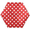 RPLIFE Ombrello compatto, dimensioni compatte per zaini/borse da donna, ombrelli da viaggio per sole, rosso a pois