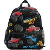 RPLIFE Zaino per bambini, ragazzi e ragazze, Cool Monster Trucks Black Little Kid's Zaini con targhetta per il nome Mini, 3-8 anni, Cool Monster Trucks Nero, Medium, Zaini Carino