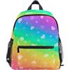 RPLIFE Zainetto per bambini con cuori glitterati arcobaleno per ragazze e ragazzi, zaini per asilo, 3-8 anni
