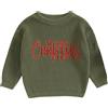 Siyova Maglioni di Natale per neonati e ragazze maglioni lavorati a maglia a maniche lunghe con stampa di lettere pullover maglieria bambino My First Christmas Outfits vestiti invernali