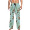 RPLIFE Pantaloni pigiama da uomo con tasche, graziose lontre blu acqua, comodi pantaloni da pigiama da uomo
