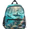 RPLIFE Sharks Coral - Zaino per bambini piccoli, per la scuola materna, 3-8 anni