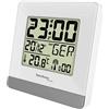 techno line Technoline WT 260 DCF77 - Sveglia radiocomandata con temperatura interna, data e giorno della settimana, funzione Snooze, grande schermo LCD, radio sveglia digitale per camera da letto, ufficio