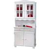 Inter Link Benton Credenza. Dim: 88x43x198 h cm. col: Bianco. Mat: Legno massello, 88X32X198 Cm