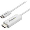 StarTech.com Cavo HDMI a USB-C da 1m - Cavetto USB 3.1 Tipo C a HDMI - 4k a 60Hz - Bianco