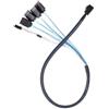 Silverstone Cavo Silverstone SST-CPS05-RE SFF-8643 36-Pin SATA 7-Pin x 4 nero 0.6m