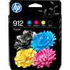 Hp Cartuccia a getto d'inchiostro Hp 912 6.5ml 4ml 250 pagine 315 pagine Nero Ciano Magenta Giallo 4pz