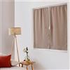 ED ENJOY HOME Tenda oscurante con passante, passamontagna, beige naturale, 60 x 120 cm, 100% poliestere, tessuto certificato Oeko-TEX, collezione liquirizia