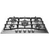 Hotpoint PCN 751 T/IX/HA Piano Cottura Gas 5 Fornelli 75 cm Acciaio inossidabile