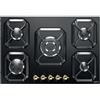 Lofra HRNM7AO Piano Cottura Gas 5 Fornelli 75 cm Nero