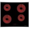Glem Gas GTH64TCIX2 Piano Cottura Ceramica 4 fornelli 58 cm Nero, Acciaio inox