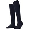 FALKE Cotton Touch W Kh sottili al ginocchio tinta unita 1 paio, Calzini lunghi Donna, Blu Space Blue 6116, 35-38