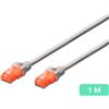 Ewent Cavo di rete Ewent IM1006 Cat.6 U/UTP 1m grigio