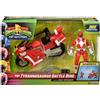 Merkloos Power Rangers Battle Bike: veicolo Tyrannosaurus Rex con Red Ranger, 18 cm