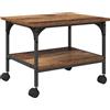 vidaXL Supporto per stampante in legno recuperato 50 x 40 x 38 cm Materiale a base di legno