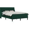 vidaXL Struttura letto con materasso verde scuro 120 x 200 cm in velluto