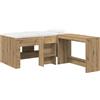 vidaXL Letto a soppalco con scrivania per bambini, marca vidaXL, 2 pezzi, finitura "Artisan Oak"