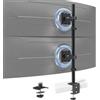 OEM Supporto regolabile per due monitor, nero