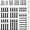 OEM Set di fissaggio VESA universale per schermi TV fino a 80 pollici, comprensivo di viti per TV M4, M5, M6 e M8 e distanziatori, materiale di montaggio per supporti TV, 88 pezzi, nero.