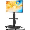OEM Robusto supporto mobile per televisori a schermo piatto da 32 a 55 pollici: supporto girevole e su ruote con base in legno massiccio, regolabile in altezza tramite un meccanismo di regolazione, compatibile con standard VESA fino a 400x400 mm e un …