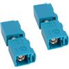 OEM Adattatore Fakra - Raccordo per antenne da auto - Femmina-Femmina - Cavo di prolunga - 2 pezzi - Blu