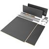 Emuca - Kit cassetto per cucina o bagno con pannelli inclusi e guide con estrazione totale con chiusura soft, altezza 178 mm per modulo 600 mm e profondità 500 mm, grigio antracite.