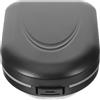 Warmhm Scatola Porta Apparecchi per Asciugare e Proteggere Apparecchi Acustici Acustici in ABS Nero Custodia Portatile e Resistente per Uso Quotidiano e Ufficio