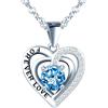 MICSAVI Collana Donna con Cuore Argento 925 Forever Love Collana Ciondolo Zircone con a Forma di Cuore, Gioielli da Donna Regalo per Moglie, Mamma, Fidanzata, Amica