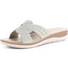 inblu Ciabatte Donna In Ecopelle Con Decorazione Strass A Nodo, Plantare Imbottito, Dal 35 Al 41 Sandali a ciabattaDonna