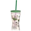 Snips | Bicchiere con cannuccia e coperchio con decoro dinosauro | 385 ml | BPA Free | Made in Italy