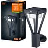 LEDVANCE ENDURA SOLAR BOUQUET WALL SENSOR 36,5cm - applique solari con rilevatore di movimento, per esterni con 3 modalità di funzionamento, 6W, 3000K, 200-550 Lumen, IP44, nero