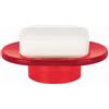 MSV Spirella, Portasapone in Acrilico Trasparente, Design Elegante e Pratico per Il Bagno, Ideale per organizzare i Tuoi Accessori, Taglia Unica, Rosso Trasparente