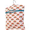 Beldray LA081544EU7 Borsa portamollette agganciabile al filo stendibiancheria Rainbow, Gancio per appendere facilmente la borsa, Contiene fino a 50 mollette, 33 x 30 cm, Turchese/Bianco/Rosso