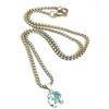 Collana da donna Swarovski con ciondolo acquamarina in argento 925 acciaio inox